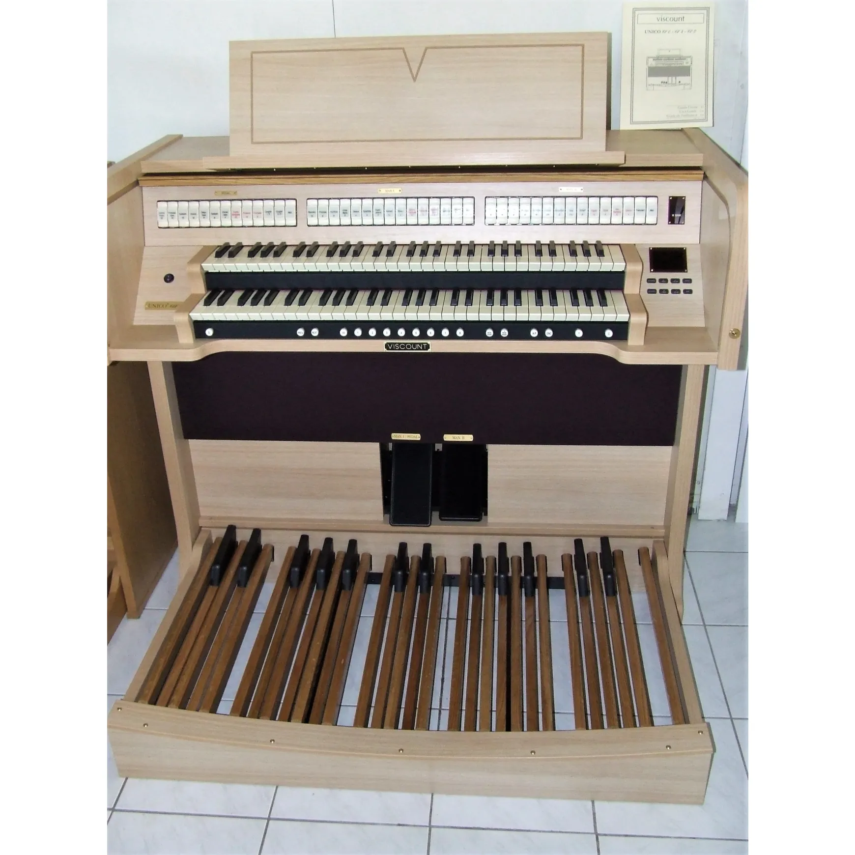 Viscount Kirchenorgel Unico CLV 4 Eiche hell KONKAV