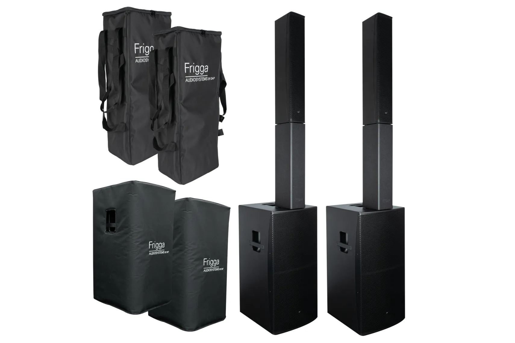 DAP Frigga Stereo Bundle Set schwarz mit Taschen
