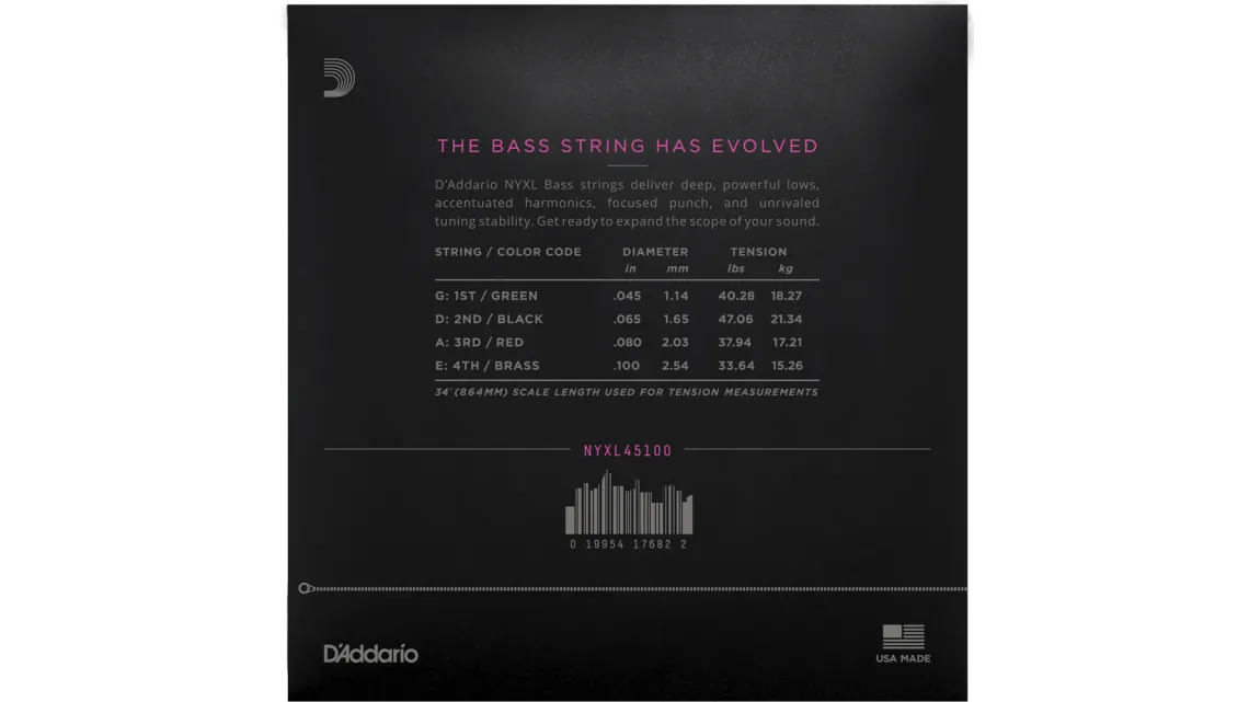 Daddario NYXL45100 Bass Set
