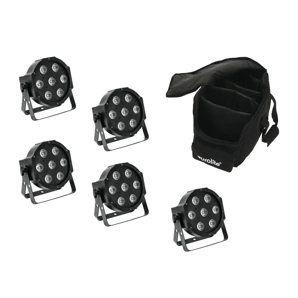 Eurolite Set 5x LED SLS-7 HCL Spot + Soft-Bag