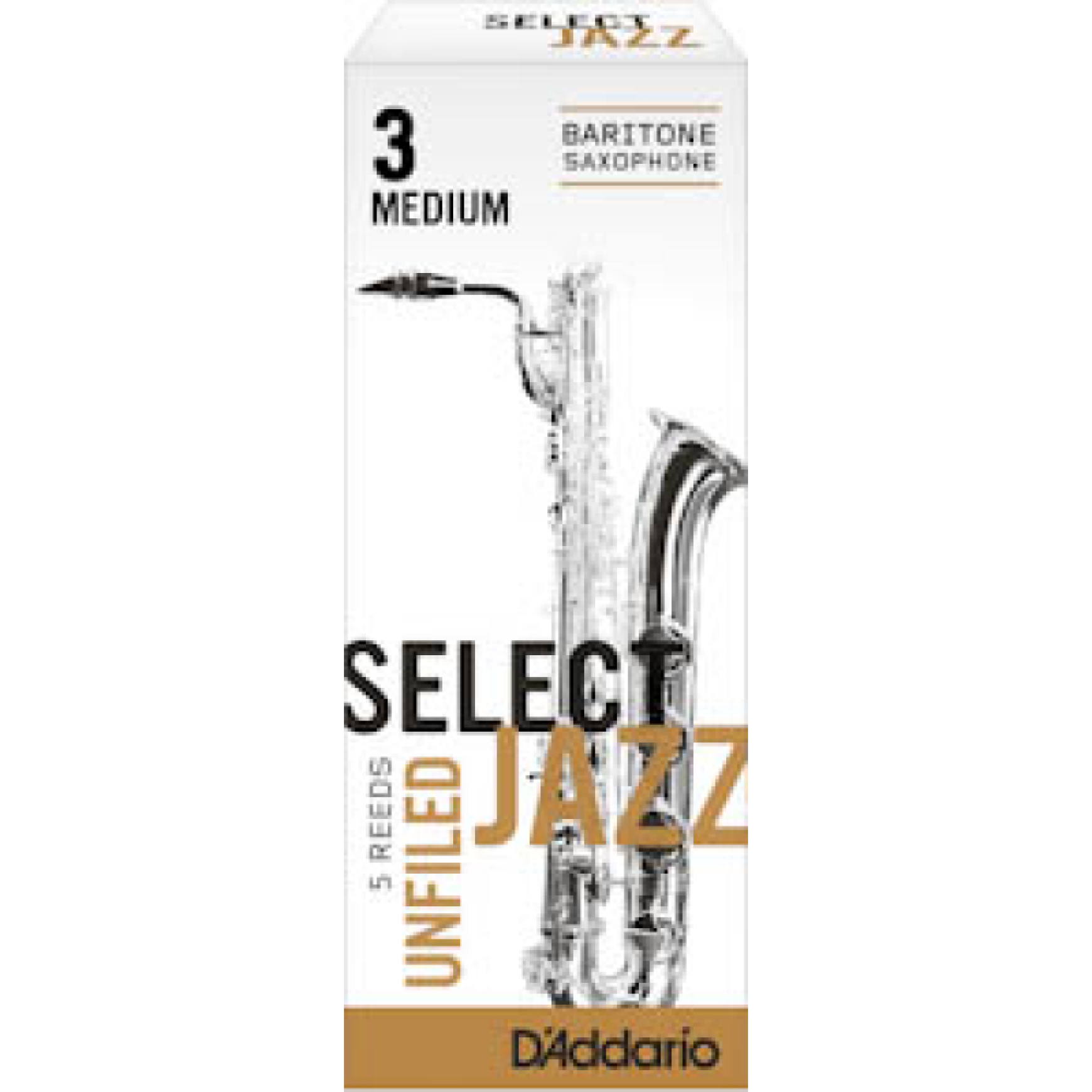 Rico Select Jazz Bariton-Sax 3M Unfiled 5er Box RRS05BS