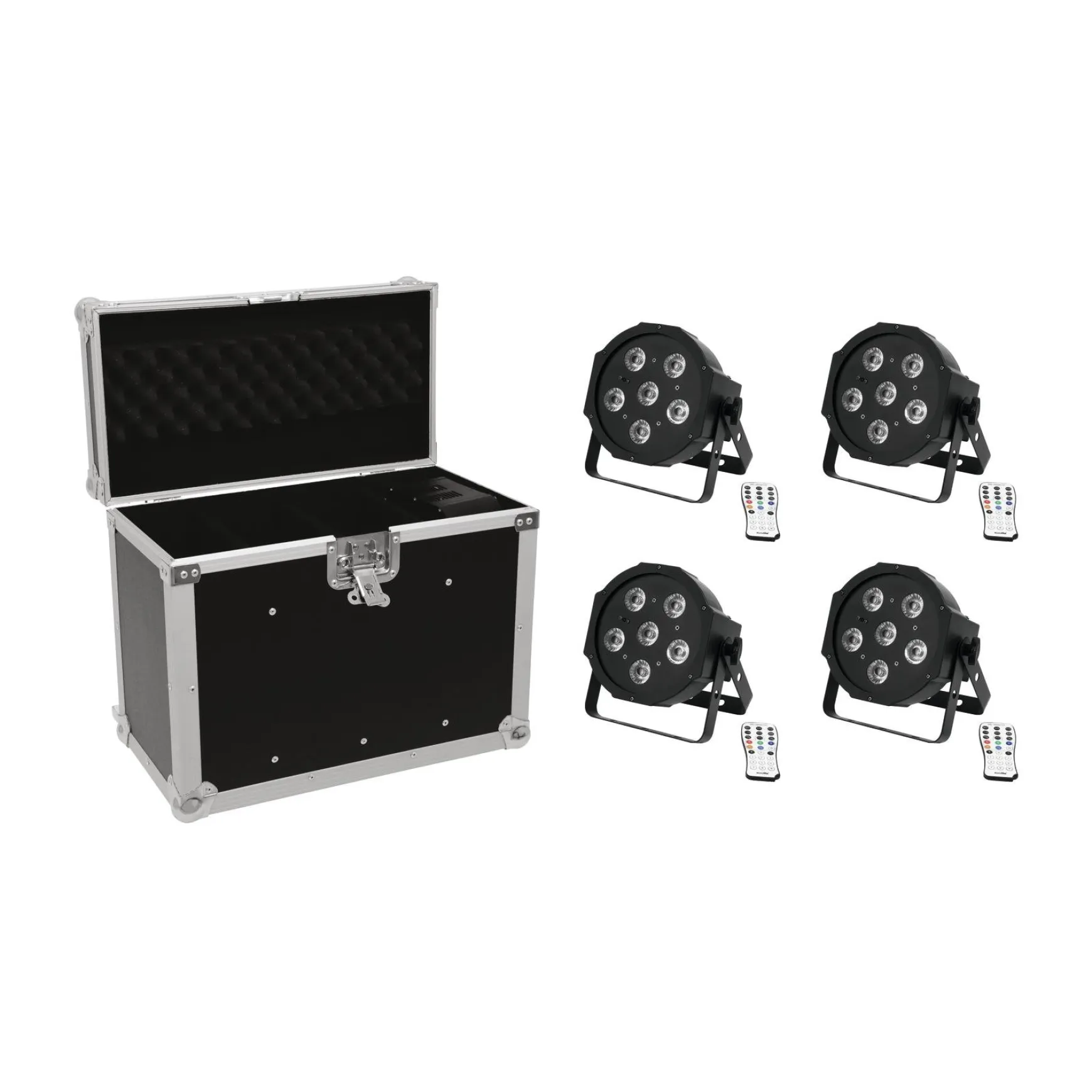 Eurolite Set 4x LED SLS-603 + Case EC-SL4M Größe M