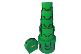 Hardcase HLROCKFUS-6LG Drum Case Set Light Green/Grün