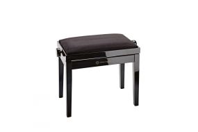 K&M 13901 Klavierbank - Bank schwarz poliert, Sitz Samt