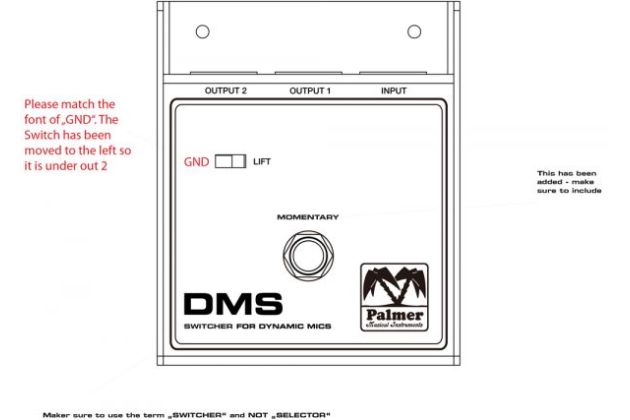 Palmer MI DMS Umschalter für Dynamische Mikrofone